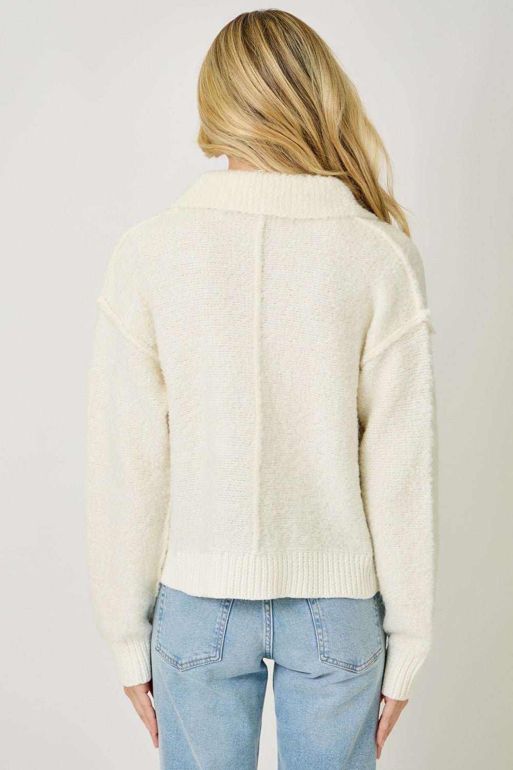 Zip Up Sweater Jacket - Mainstream Boutique
