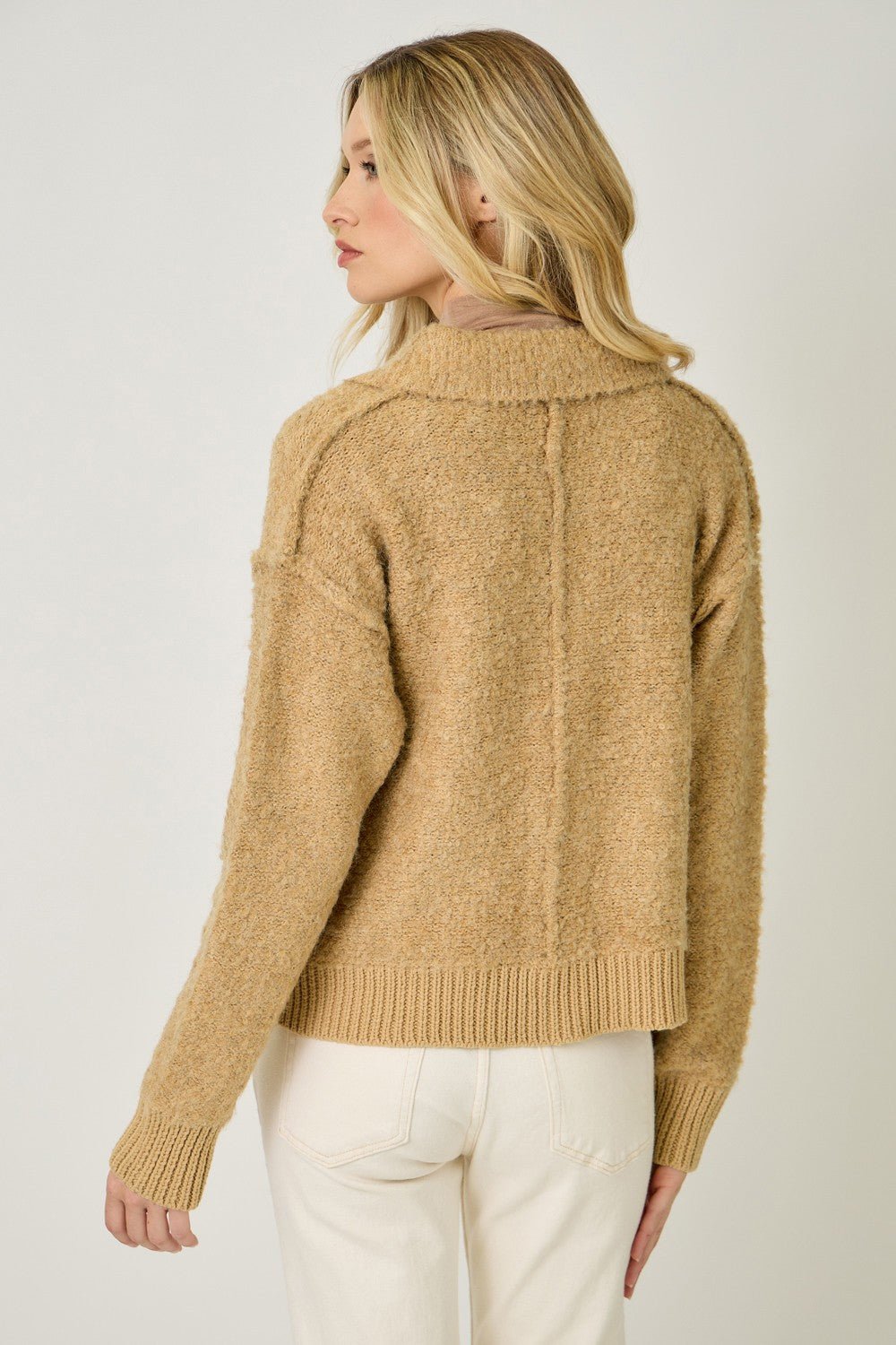 Zip Up Sweater Jacket - Mainstream Boutique