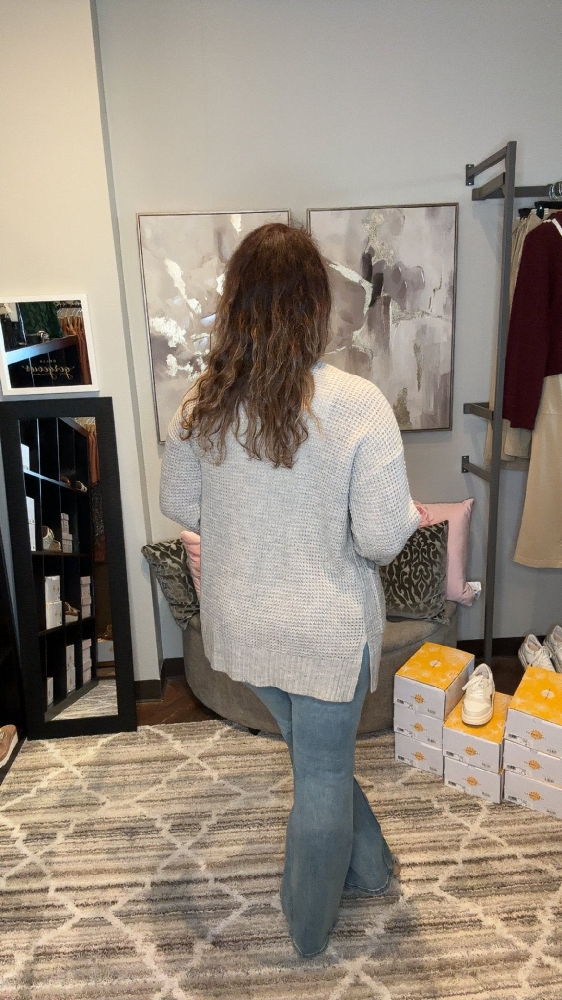 Waffle Knit Cardigan - Mainstream Boutique