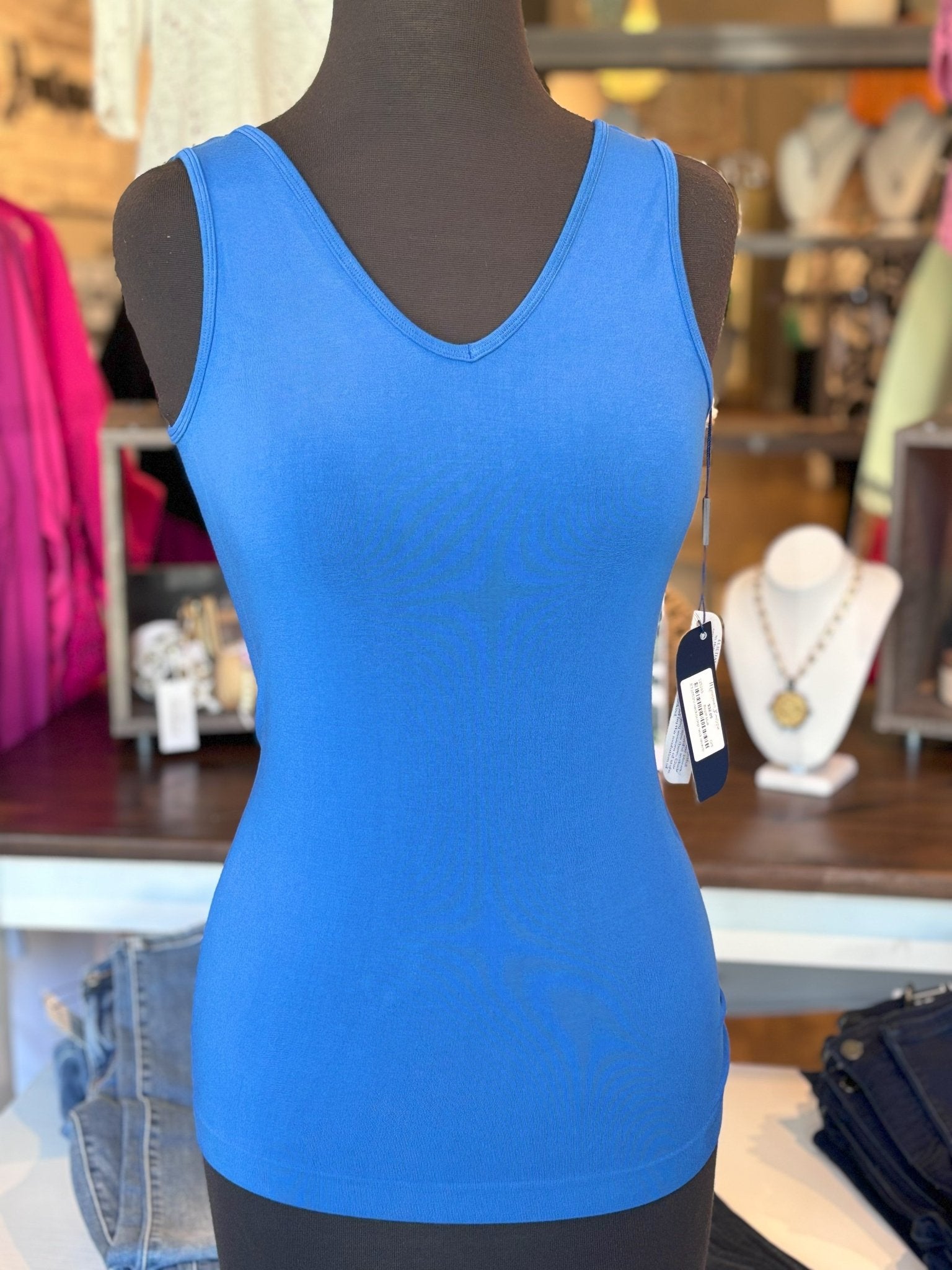 V - neck, Scoop Neck Reversible Tank - Mainstream Boutique