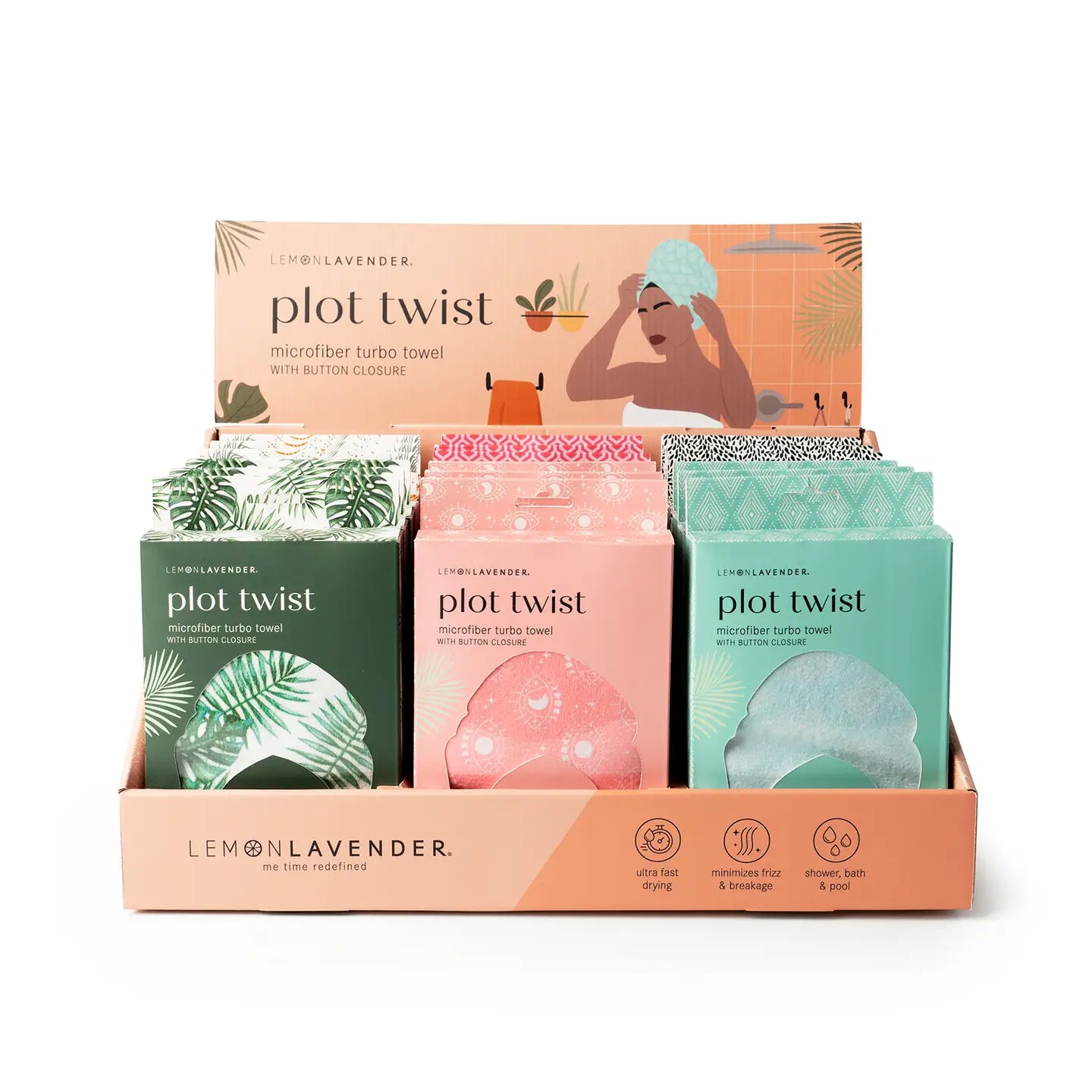 Lemon Lavender Plot Twist Turbo Towel Assortment - Mainstream Boutique