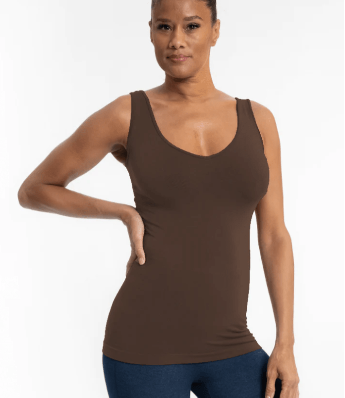 V - neck, Scoop Neck Reversible Tank - Mainstream Boutique