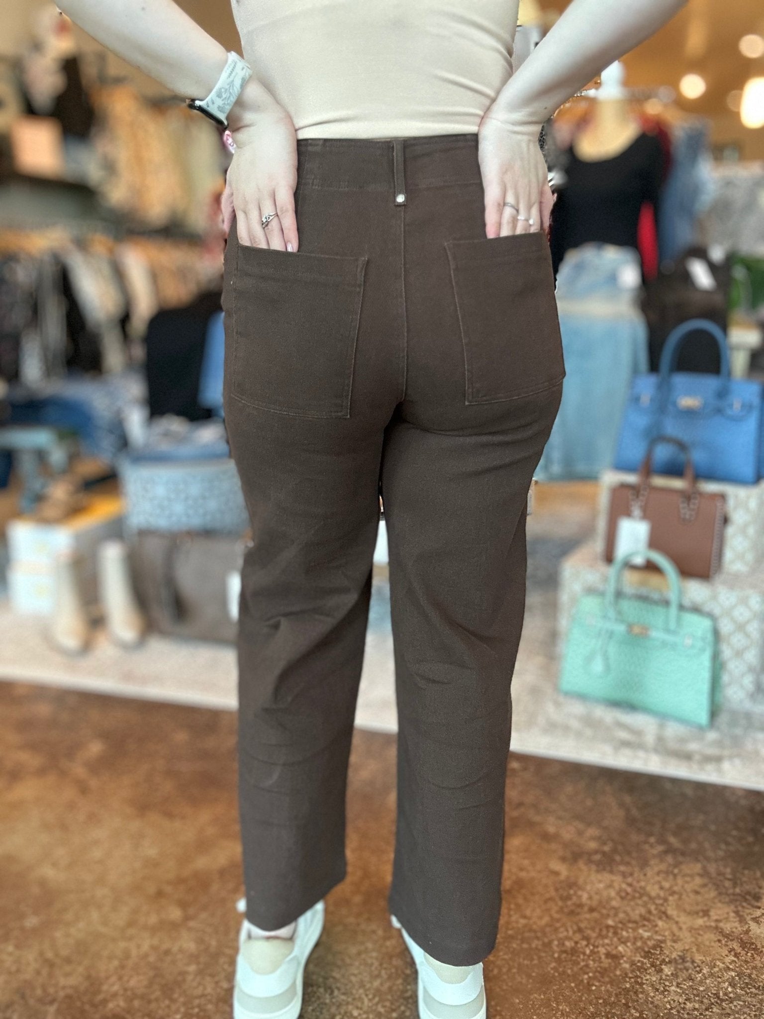 Structured Seam Crop Pants - Mainstream Boutique