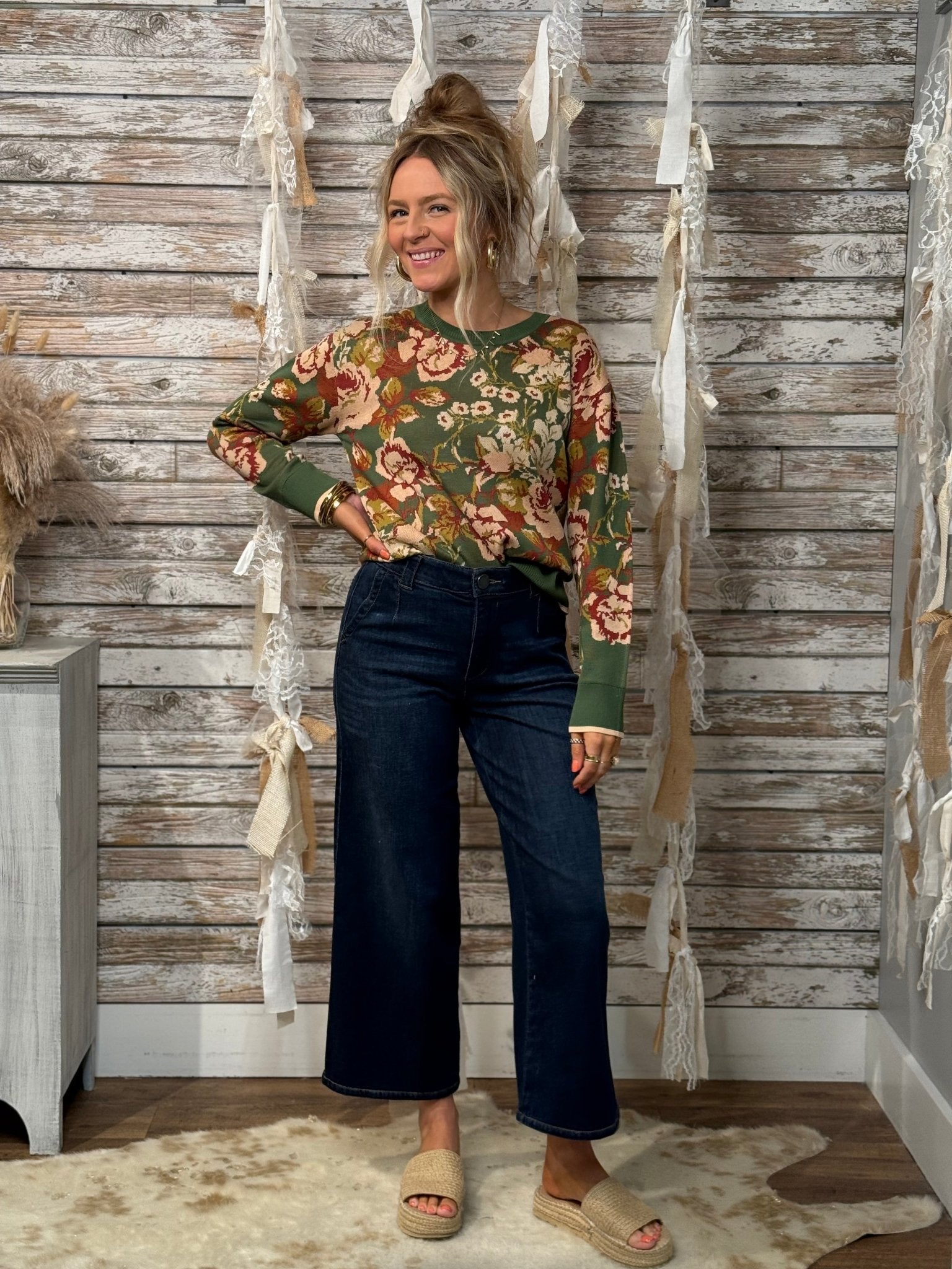 Mac And Me Skyrise Wide Leg With Tulip Hem - Mainstream Boutique