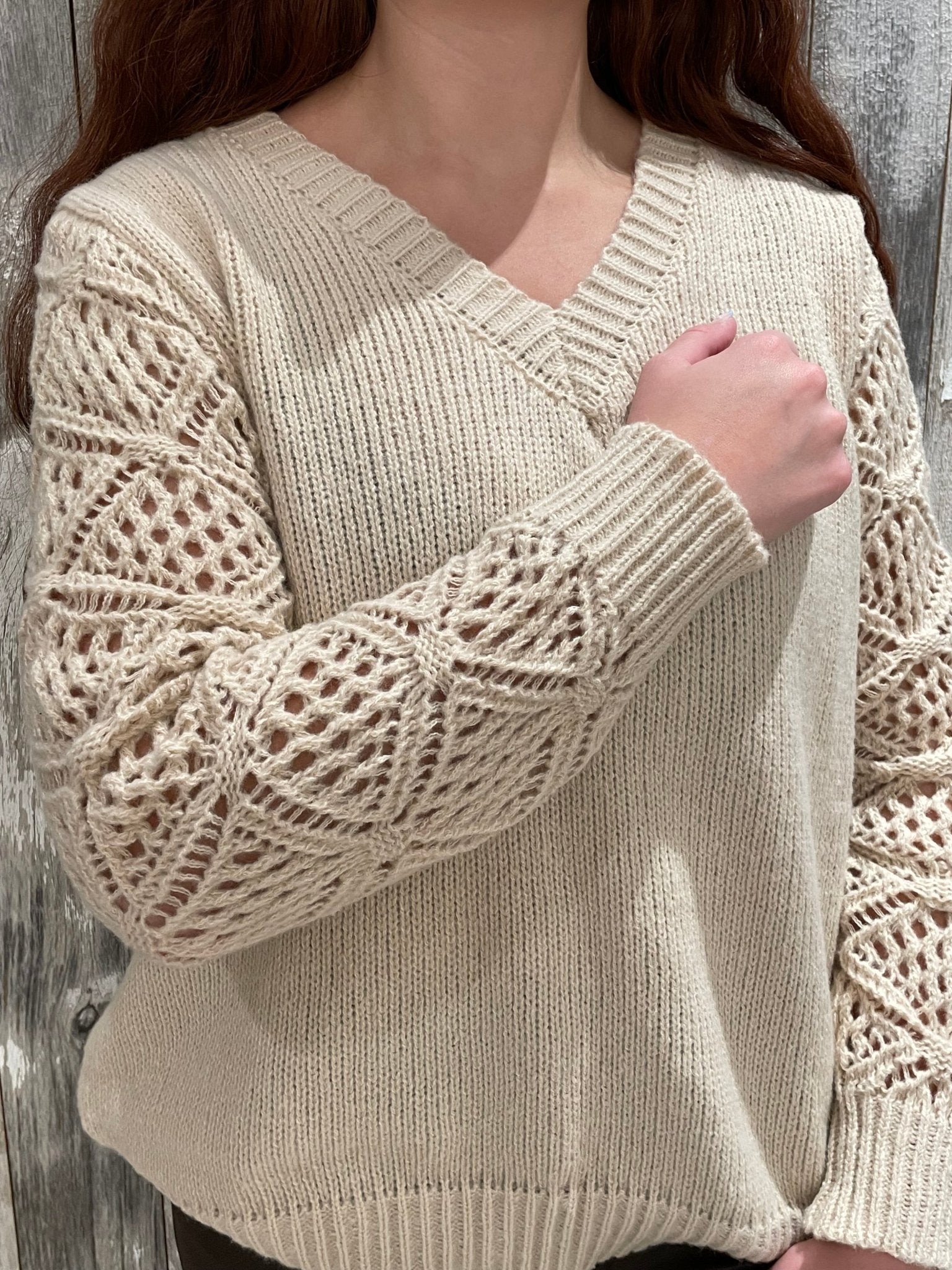 Women's Long Sleeve Hollow Knitted Sweater *Final Sale* - Mainstream Boutique