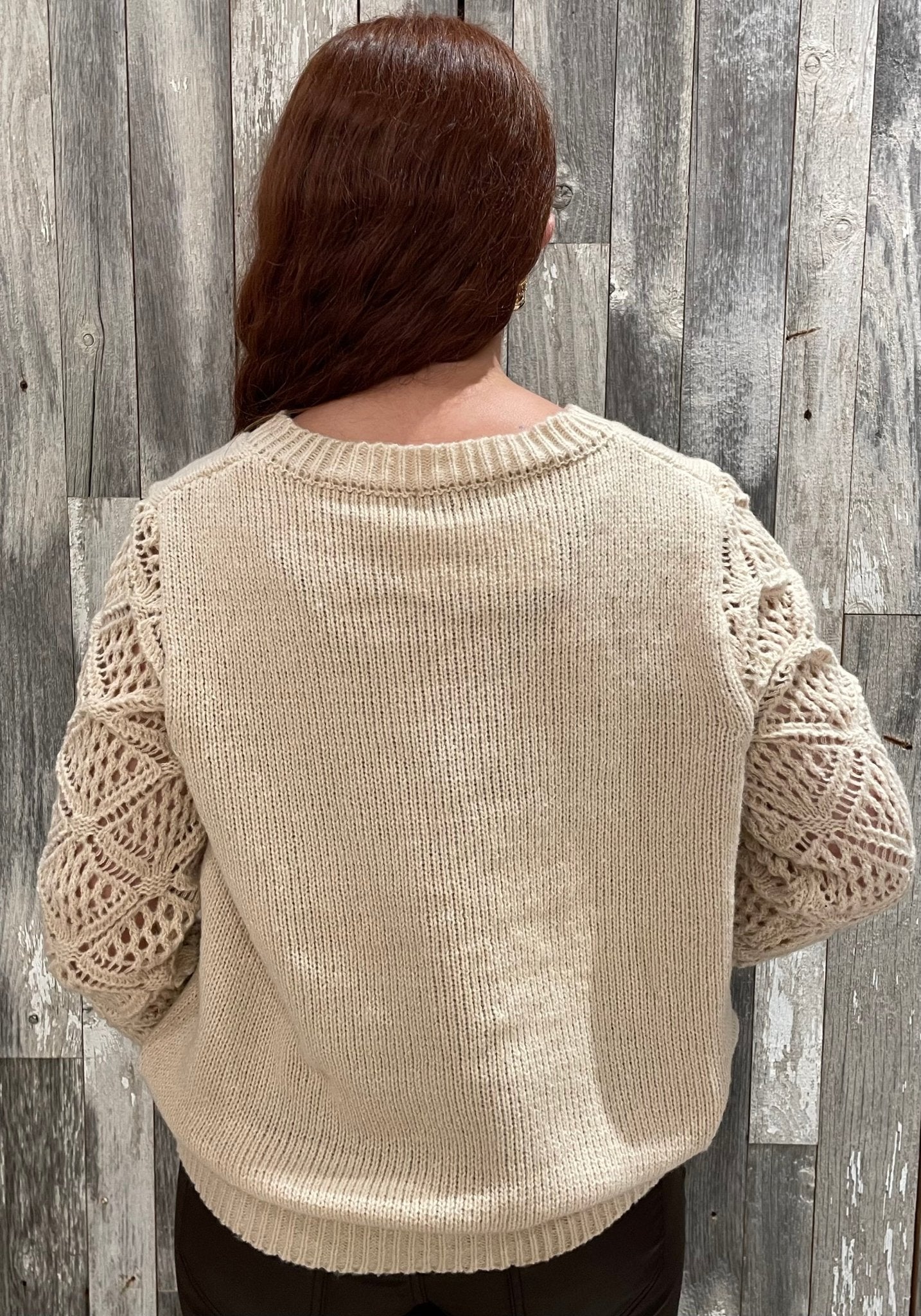 Women's Long Sleeve Hollow Knitted Sweater *Final Sale* - Mainstream Boutique