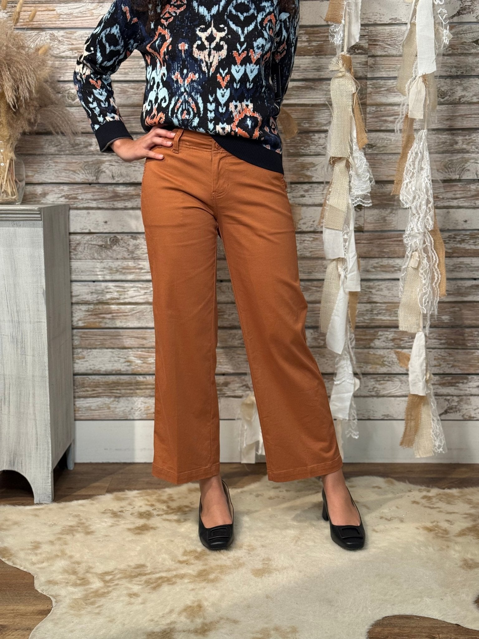 Spice Route Cinch Waist Pants - Mainstream Boutique
