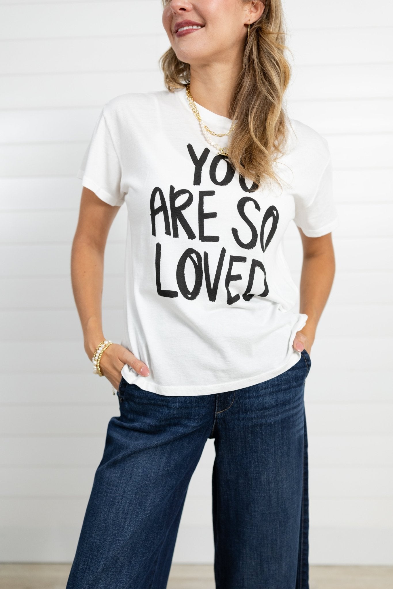 You Are So Loved Paint Brush Graphic Tee - Mainstream Boutique