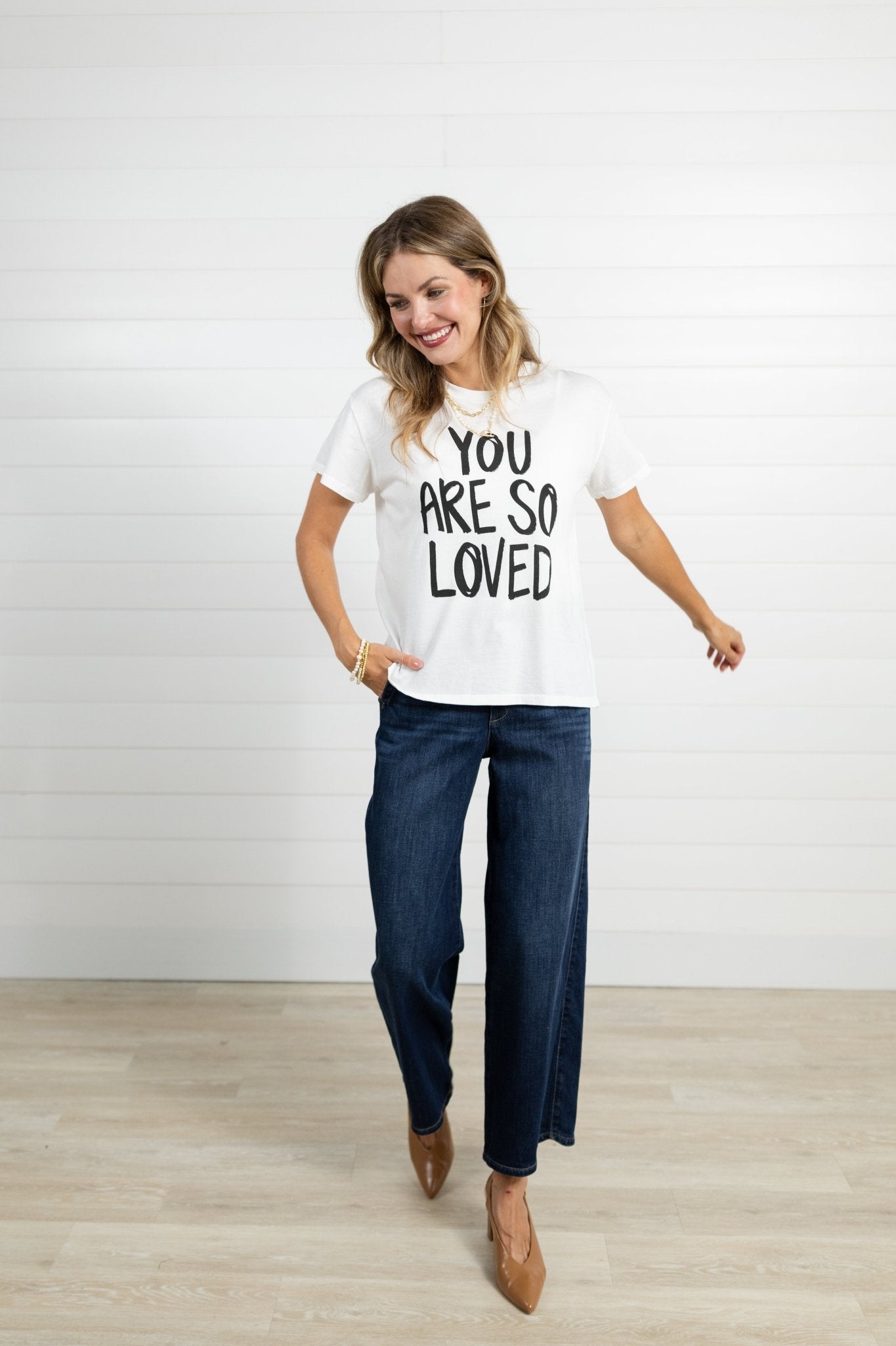 You Are So Loved Paint Brush Graphic Tee - Mainstream Boutique