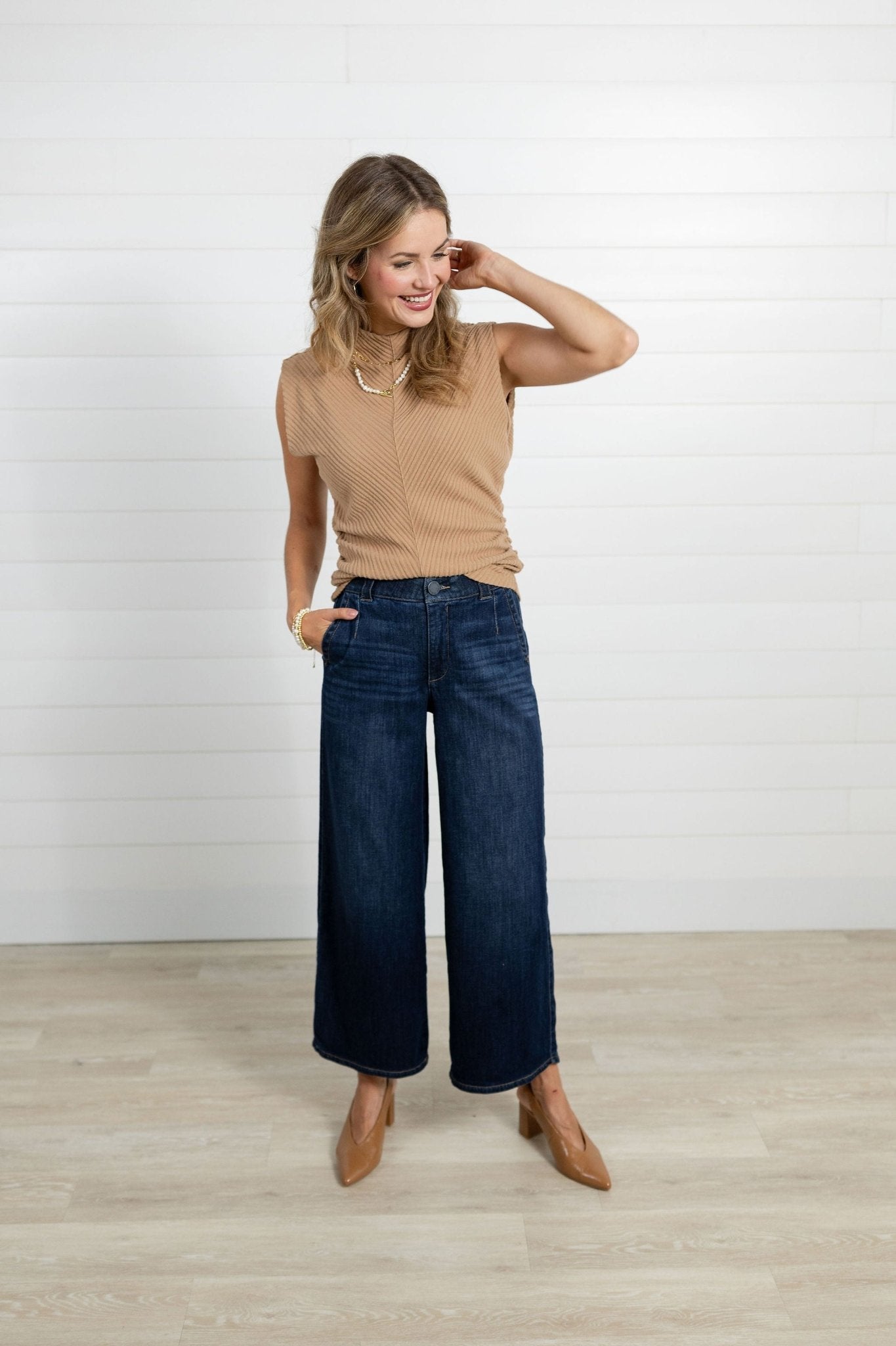 Mac And Me Skyrise Wide Leg With Tulip Hem - Mainstream Boutique