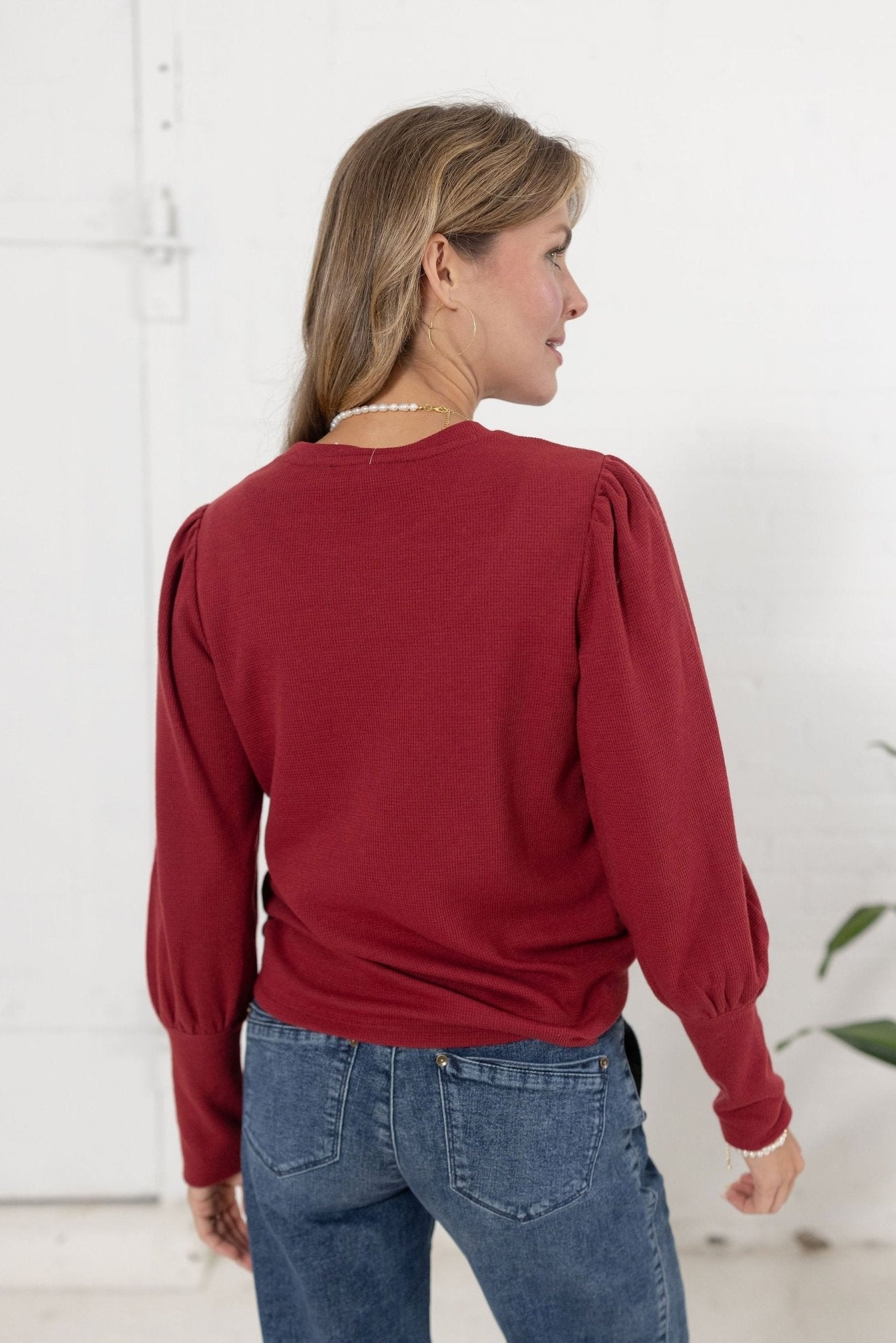 Mac And Me Gathered Shoulder Top - Mainstream Boutique