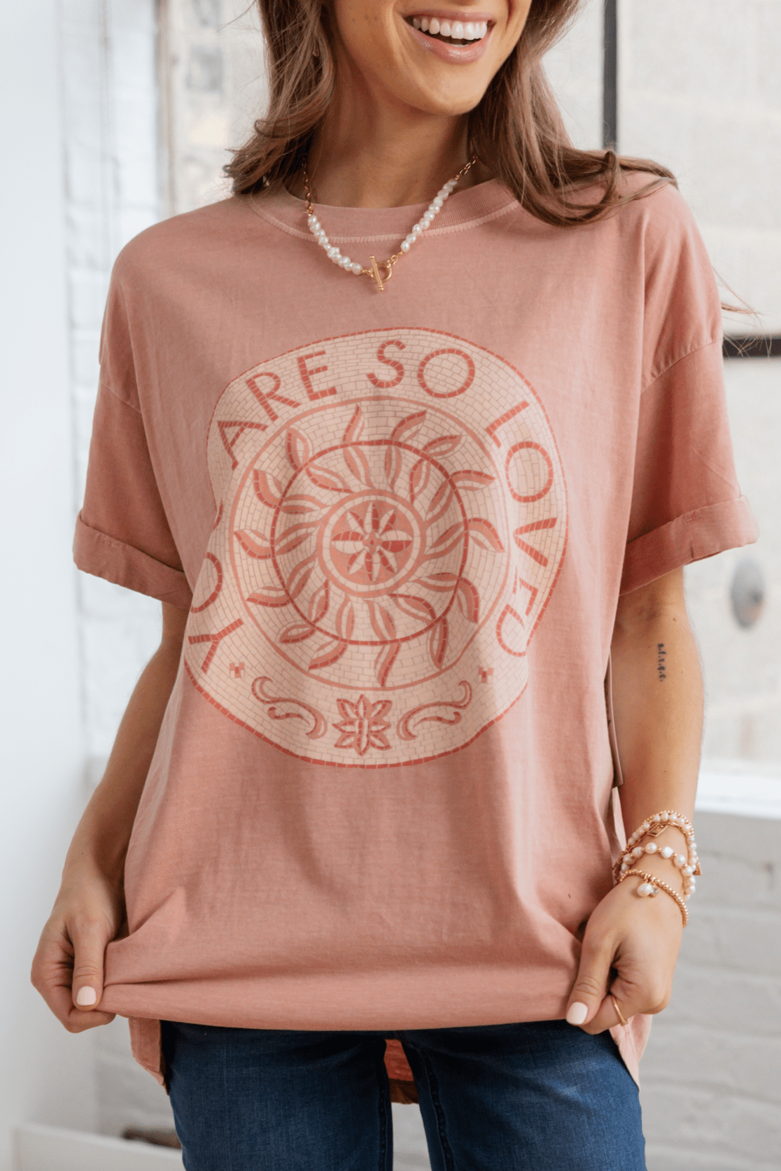 You Are So Loved Mosaic Graphic Tee - Mainstream Boutique