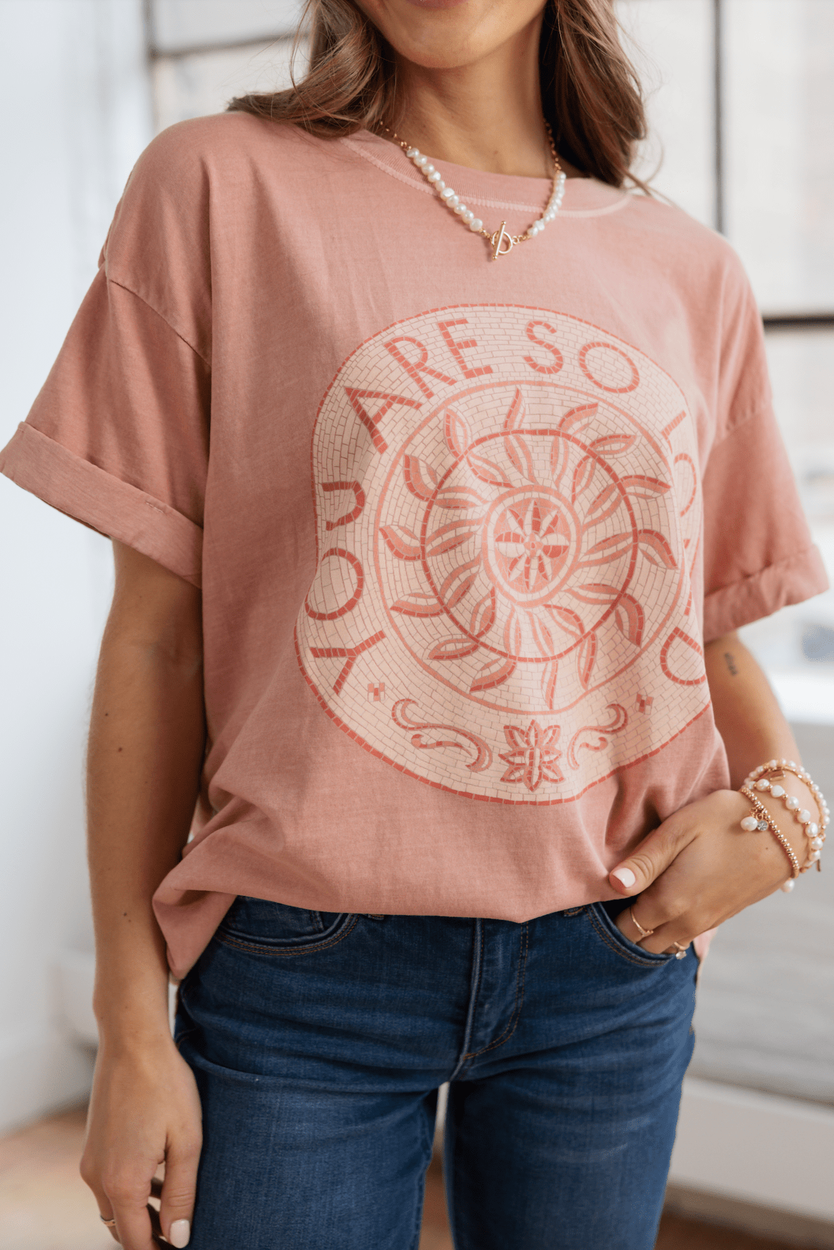 You Are So Loved Mosaic Graphic Tee - Mainstream Boutique