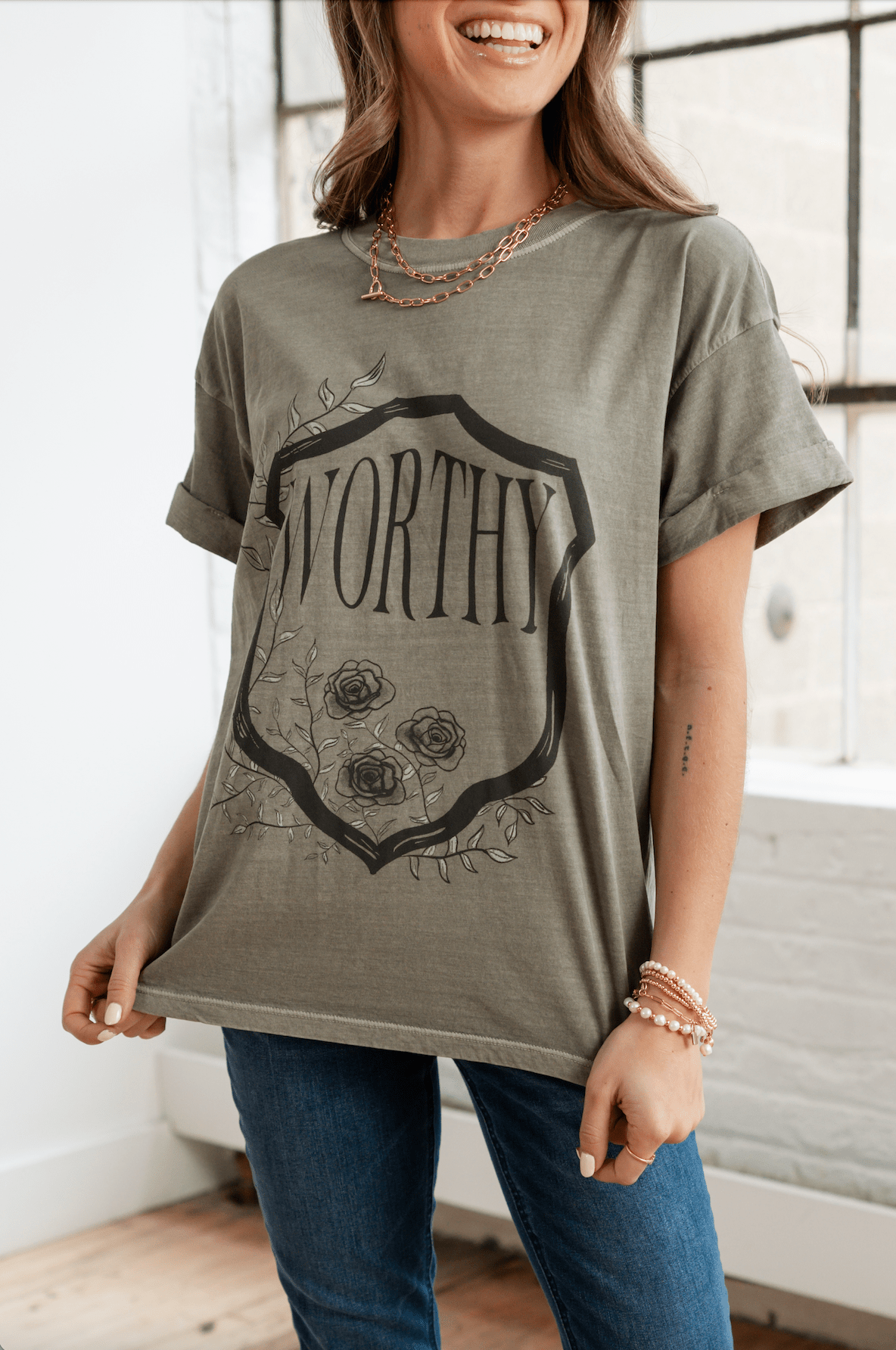 Worthy Graphic Tee - Mainstream Boutique