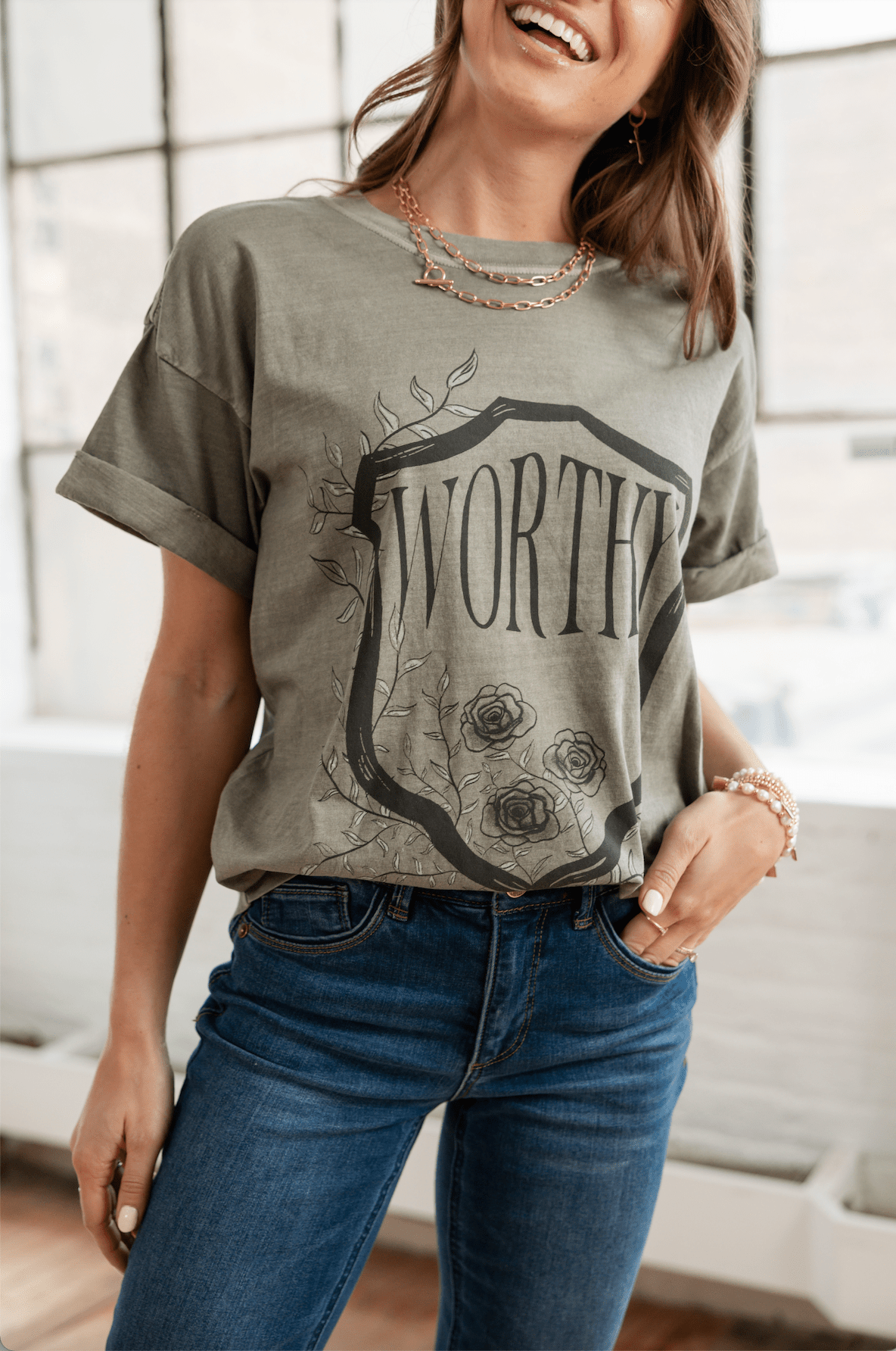 Worthy Graphic Tee - Mainstream Boutique