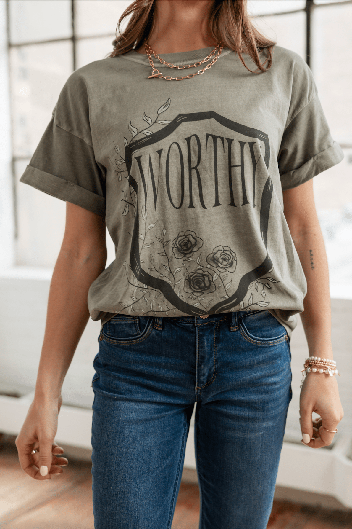 Worthy Graphic Tee - Mainstream Boutique
