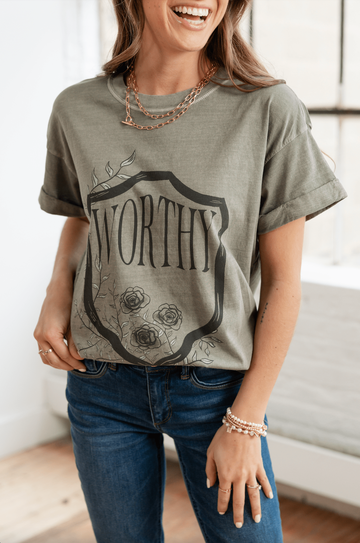 Worthy Graphic Tee - Mainstream Boutique