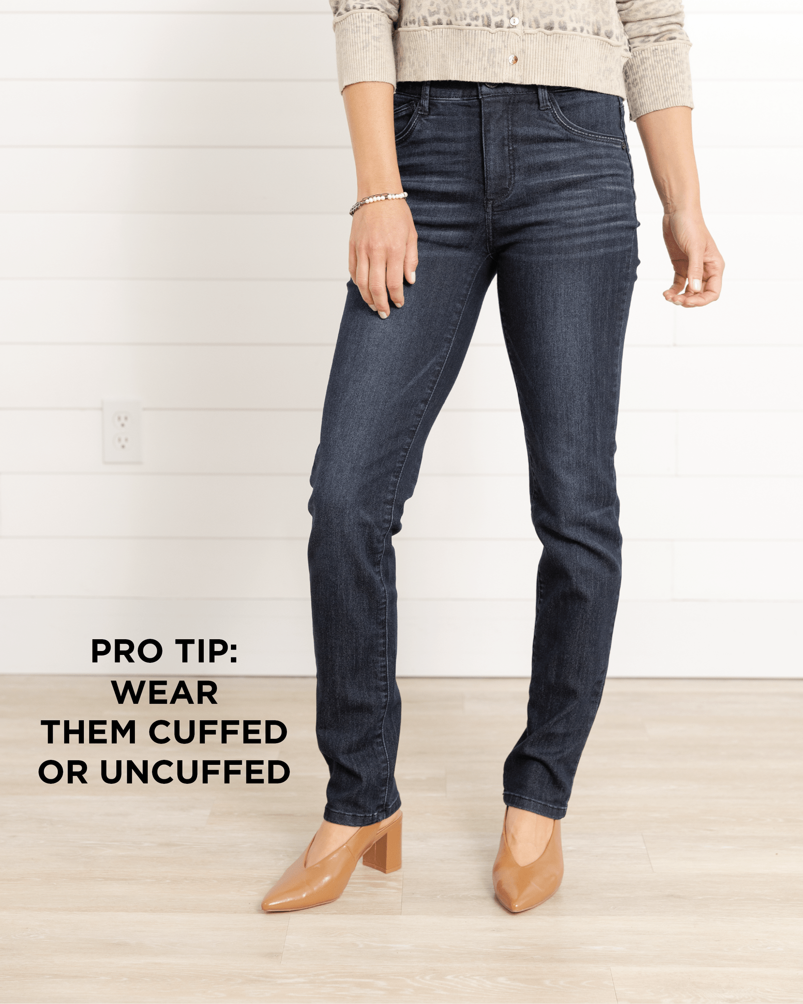 "AB" Solution High Rise Straight Leg Denim - Mainstream Boutique