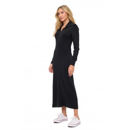Zipper Midi Dress In Scuba - Mainstream Boutique