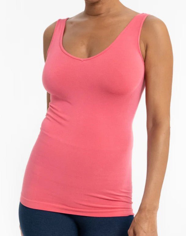 V - neck, Scoop Neck Reversible Tank - Mainstream Boutique