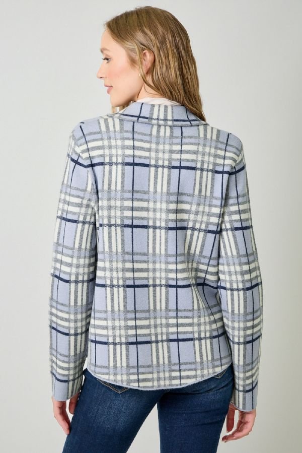 *FINAL SALE* Check Patterned Button Front Sweater Jacket - Mainstream Boutique