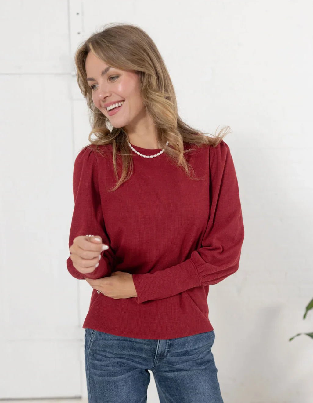 Mac And Me Gathered Shoulder Top - Mainstream Boutique