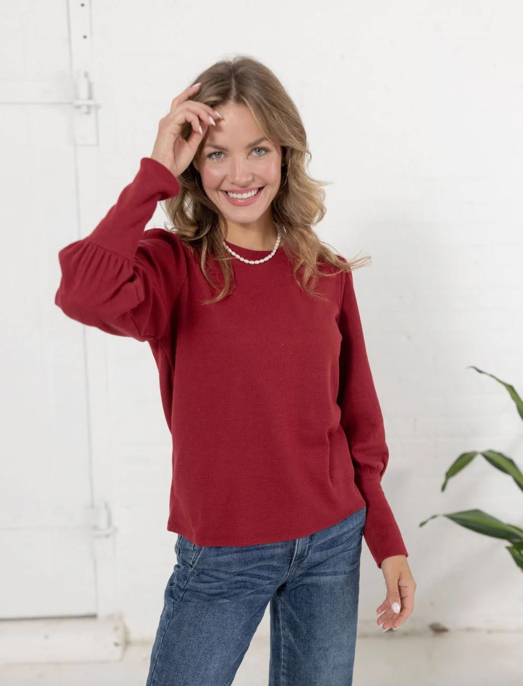 Mac And Me Gathered Shoulder Top - Mainstream Boutique