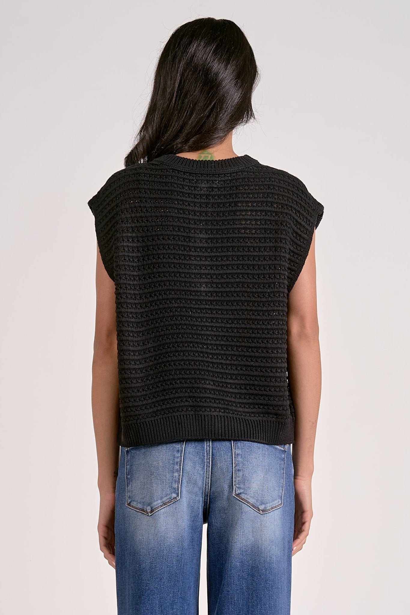 *FINAL SALE* Cap Sleeve Button Front Sweater Top - Mainstream Boutique