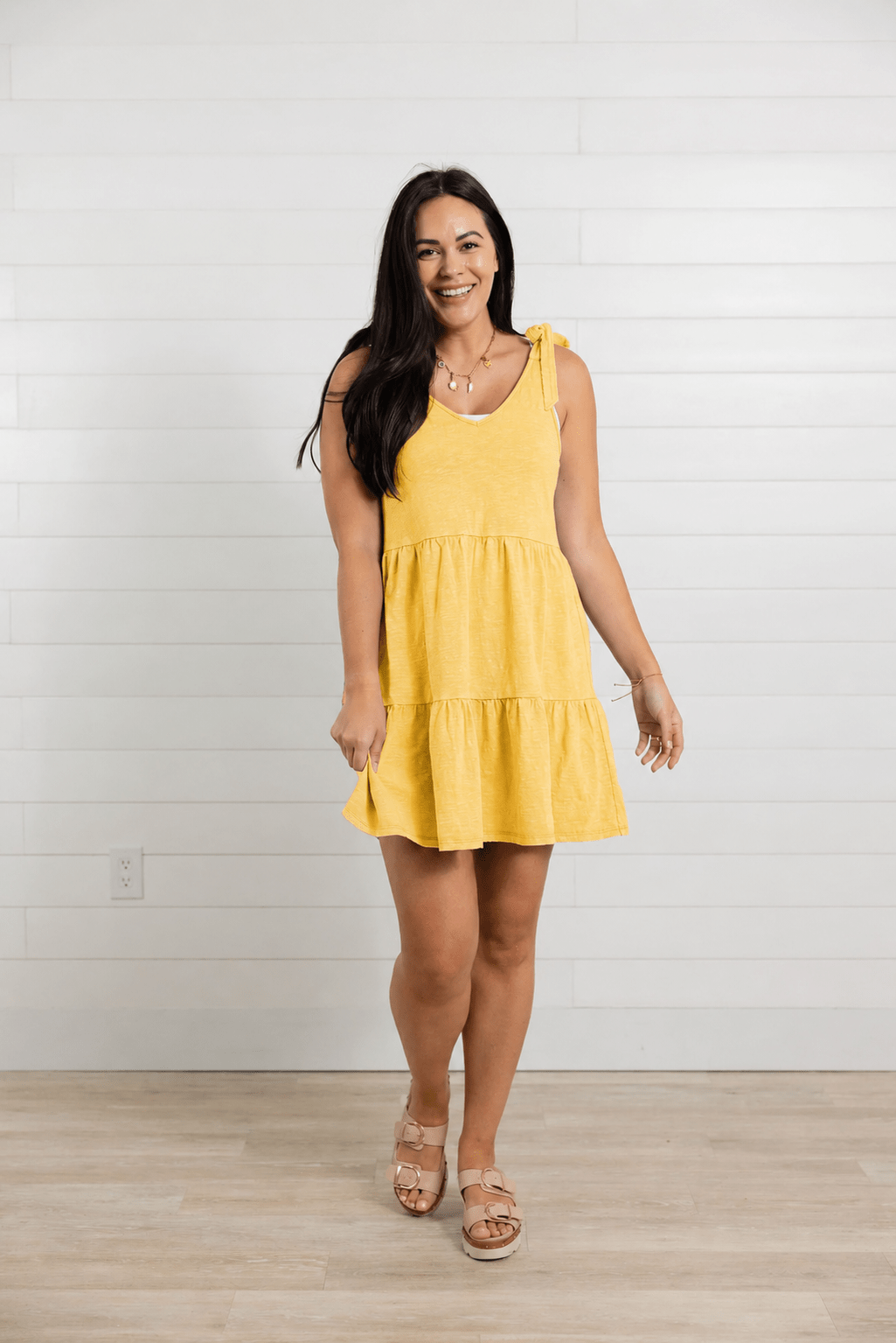 Mac & Me Tie Shoulder Knit Dress - Mainstream Boutique