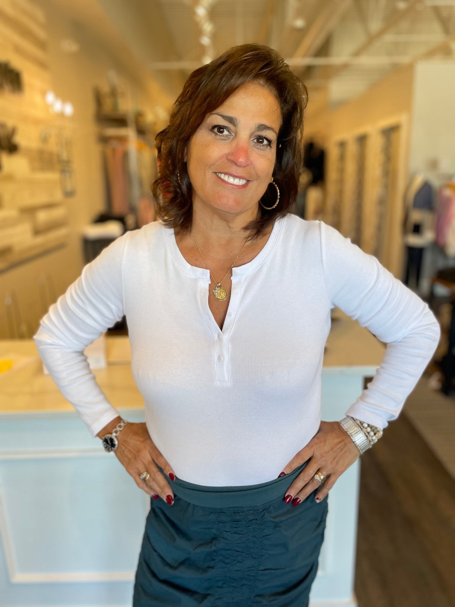 Samara Rib Henley Bodysuit - Mainstream Boutique