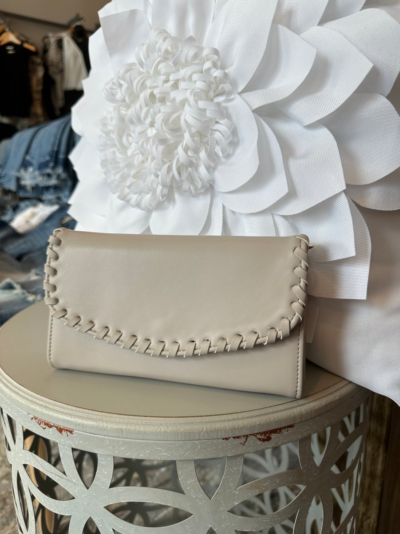 Convertible Whipstitch Crossbody Clutch - Mainstream Boutique