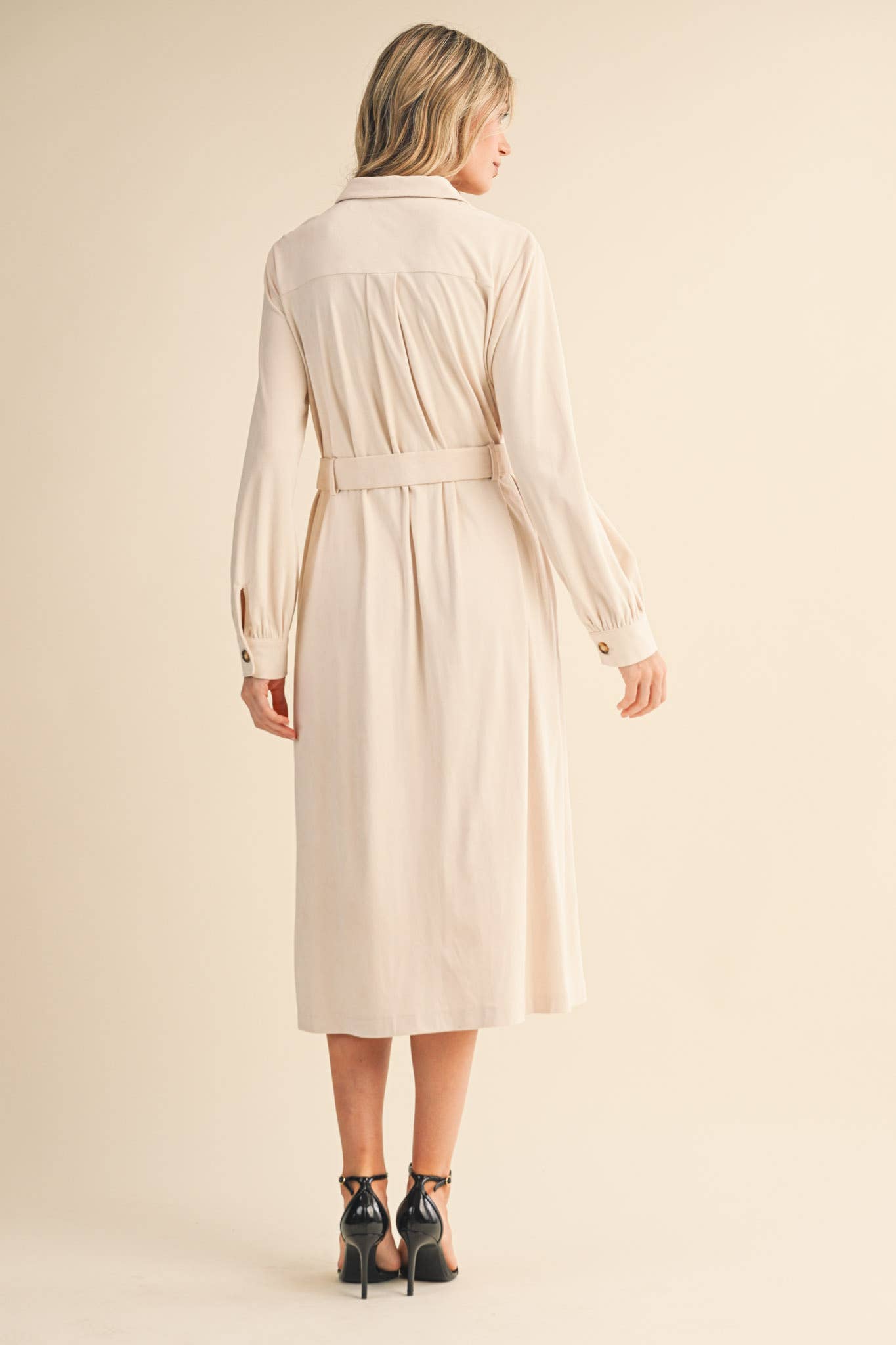 SUEDE SHIRT DRESS MDR4290 - Mainstream Boutique