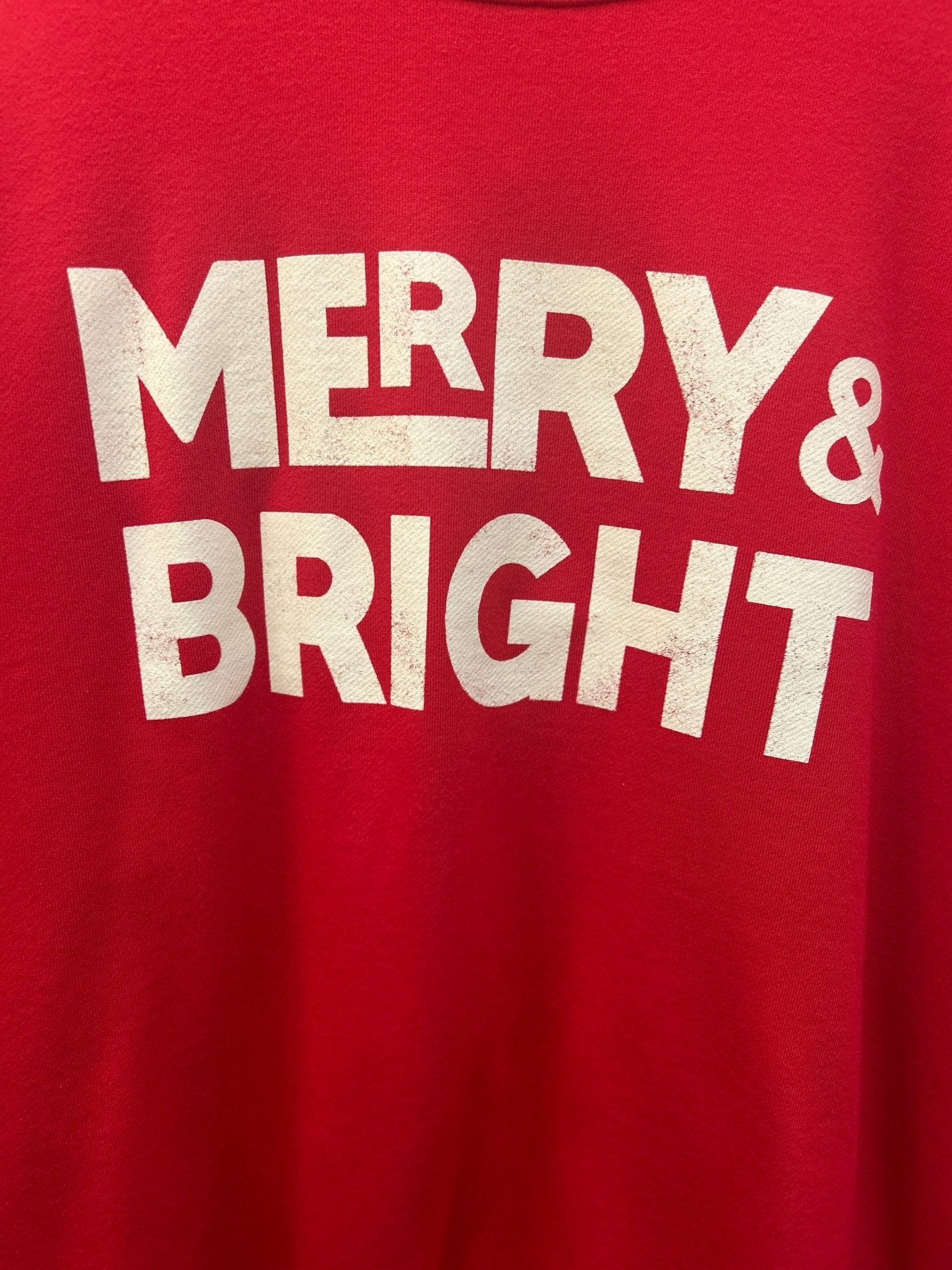 Tres Bien Merry & Bright Graphic Sweatshirt - Red - Mainstream Boutique
