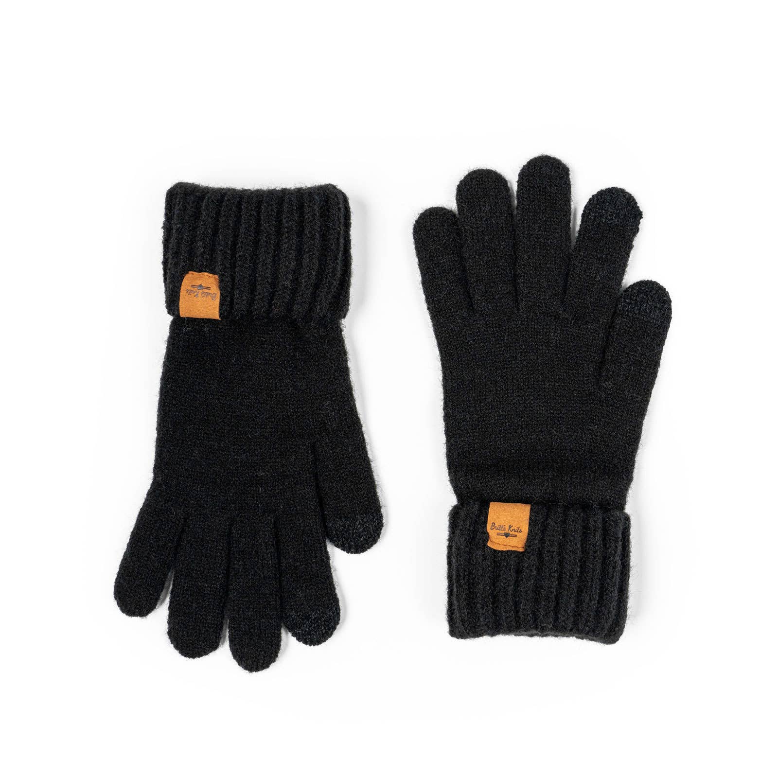 Brushed Knit Gloves With Touch Fingers - Mainstream Boutique