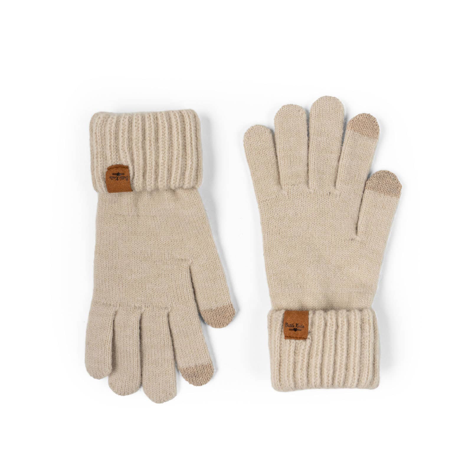 Brushed Knit Gloves With Touch Fingers - Mainstream Boutique