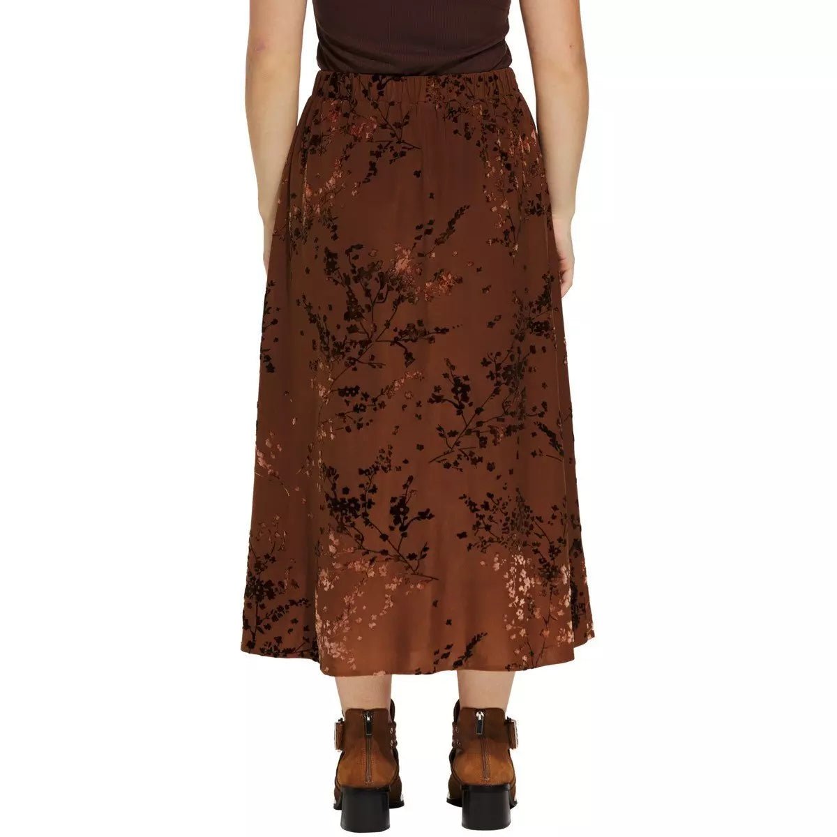 Midi Slip Skirt With Floral Detail - Mainstream Boutique
