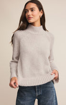 light grey turtleneck sweater