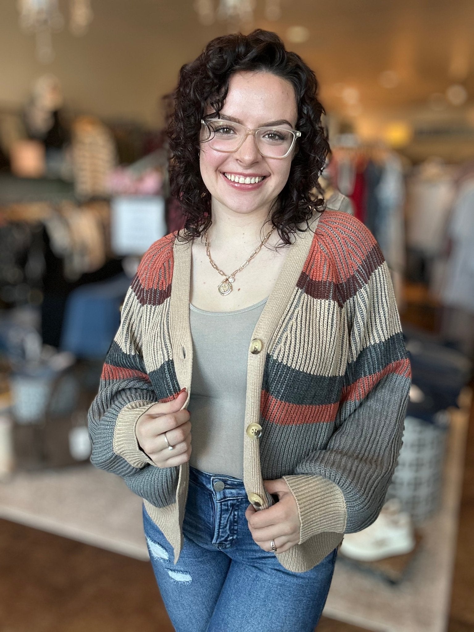 Raglan Sleeve Sweater Cardigan - Mainstream Boutique