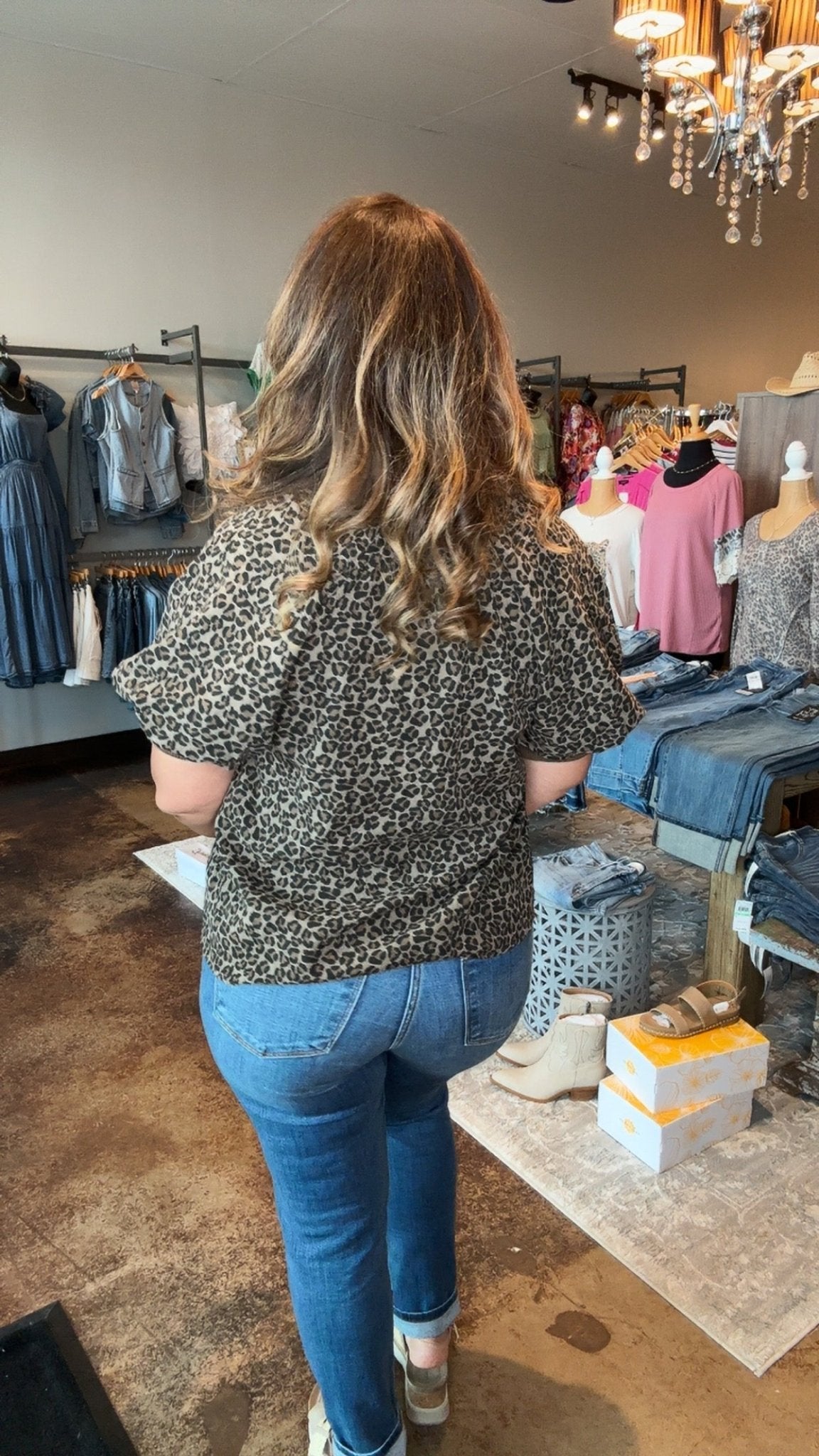 Leopard Half - Zip Puff Sleeve Top - Mainstream Boutique