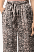 Satin Flowy Pants W/ Smock Waist - Mainstream Boutique