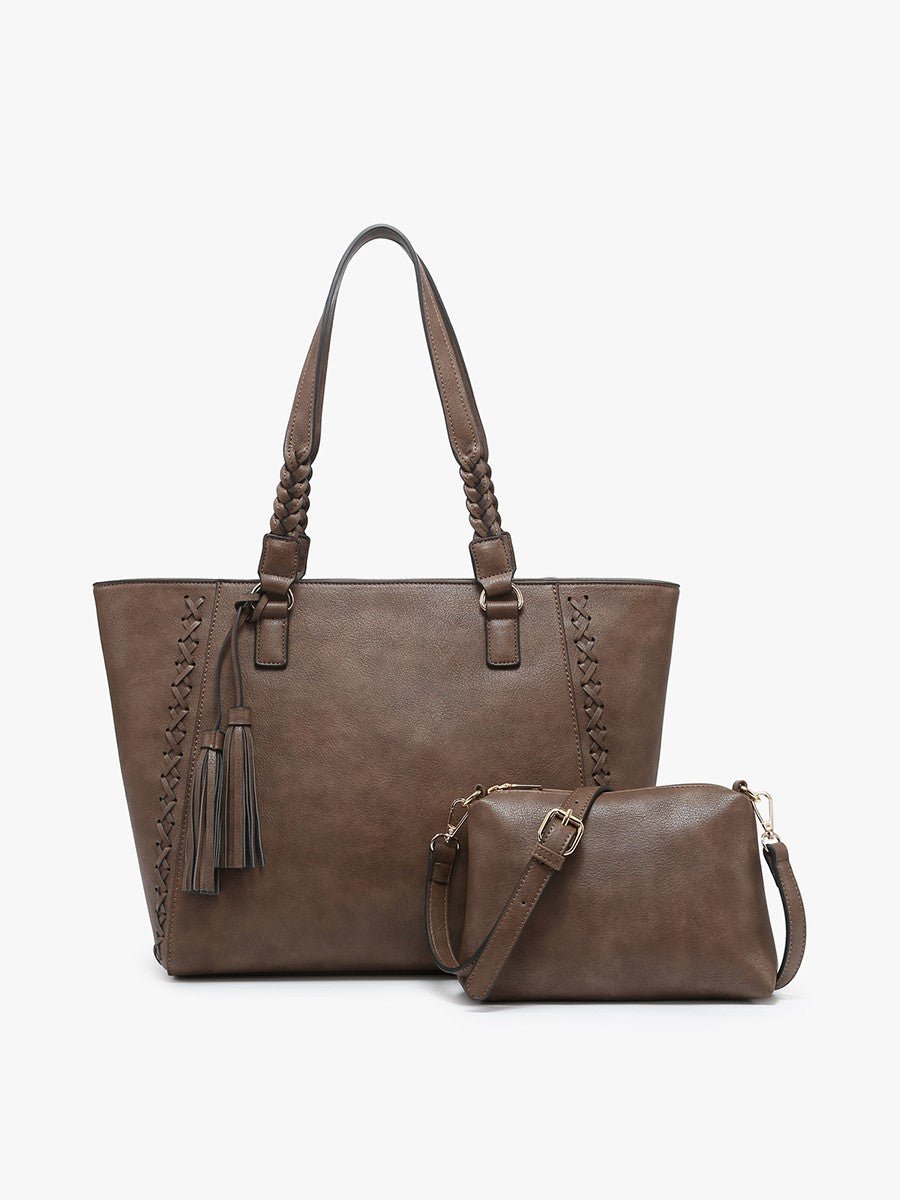 Structured Tote With Small Crossbody Set - Mainstream Boutique