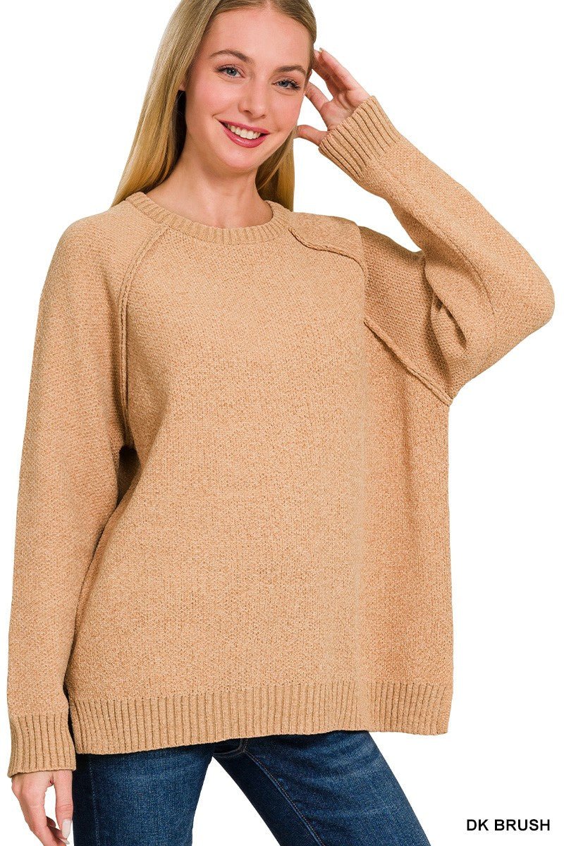 Chenille Raglan Sweater - Mainstream Boutique