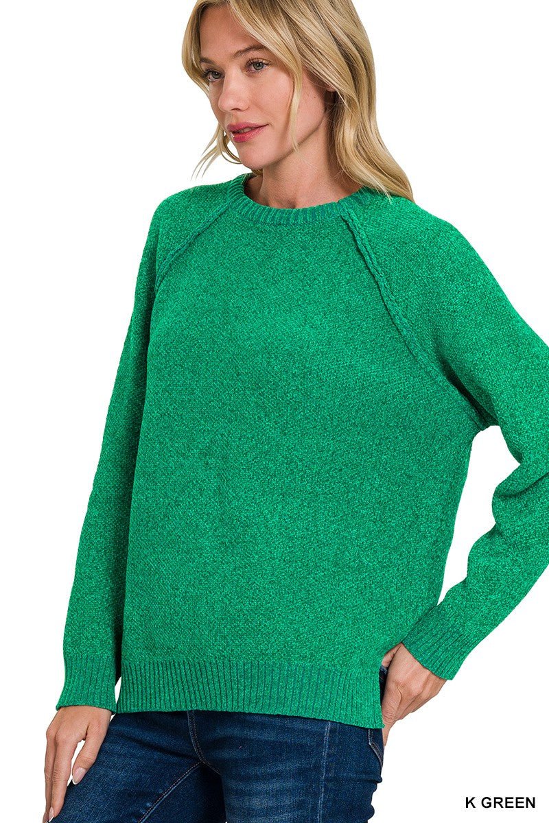 Chenille Raglan Sweater - Mainstream Boutique