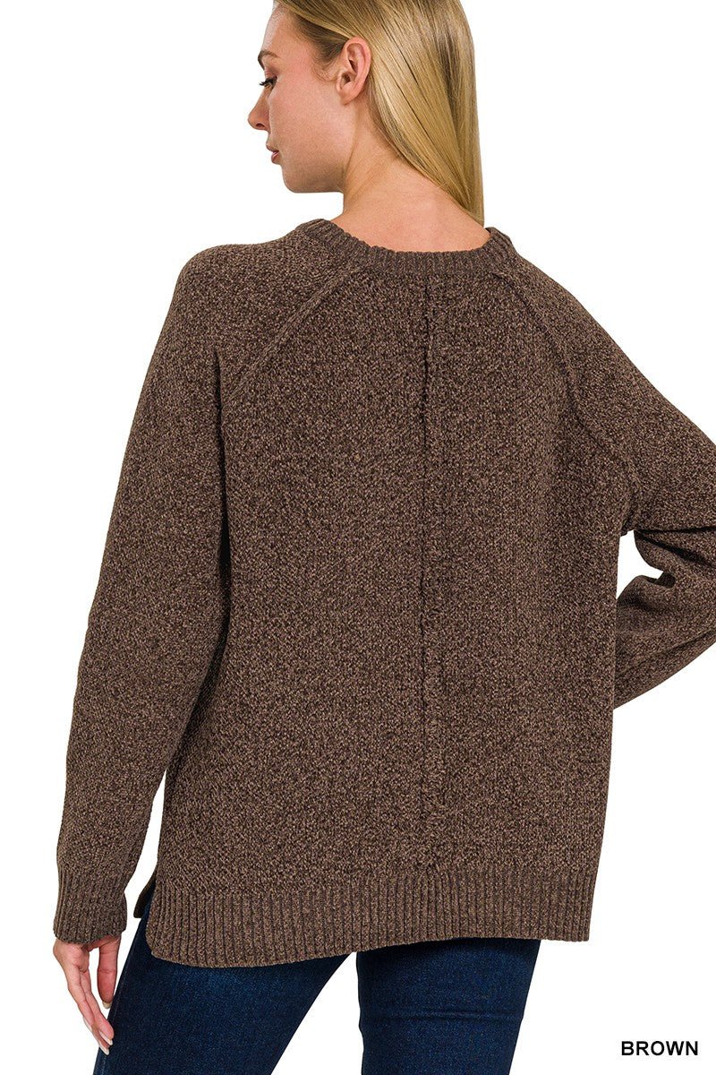 Chenille Raglan Sweater - Mainstream Boutique