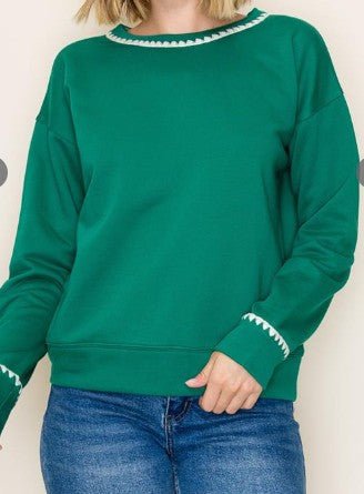 Stitchline Contrast Sweatshirt - Mainstream Boutique