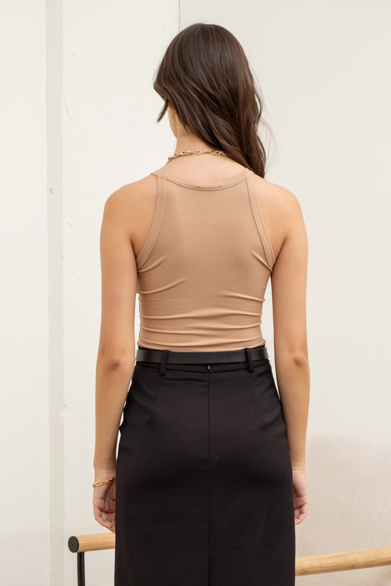 Solid Round Neck Knit Tank - Mainstream Boutique