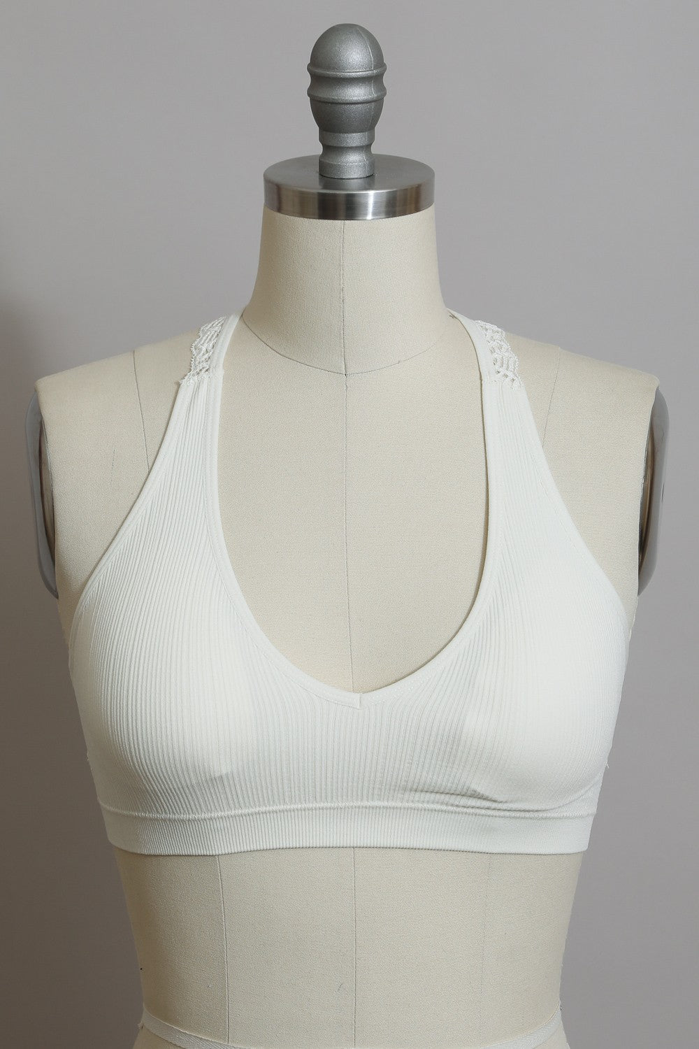 Seamless Front Lace Racerback Bralette - Mainstream Boutique