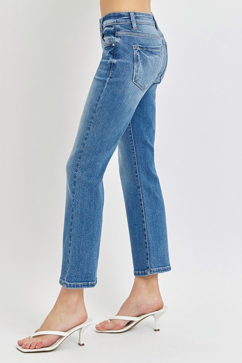 Low Rise Crop Mini Flare Jean - Mainstream Boutique