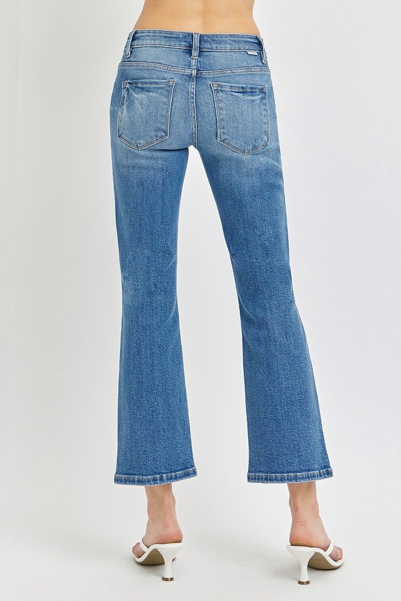 Low Rise Crop Mini Flare Jean - Mainstream Boutique
