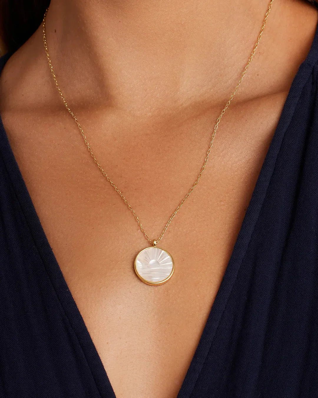 Gorjana Sunset Etched Necklace - Mainstream Boutique